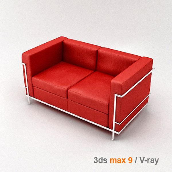 3d le corbusier lc2 2 - chair 2 05 by lajhar